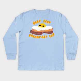 Beep Beep Breakfast Car Kids Long Sleeve T-Shirt